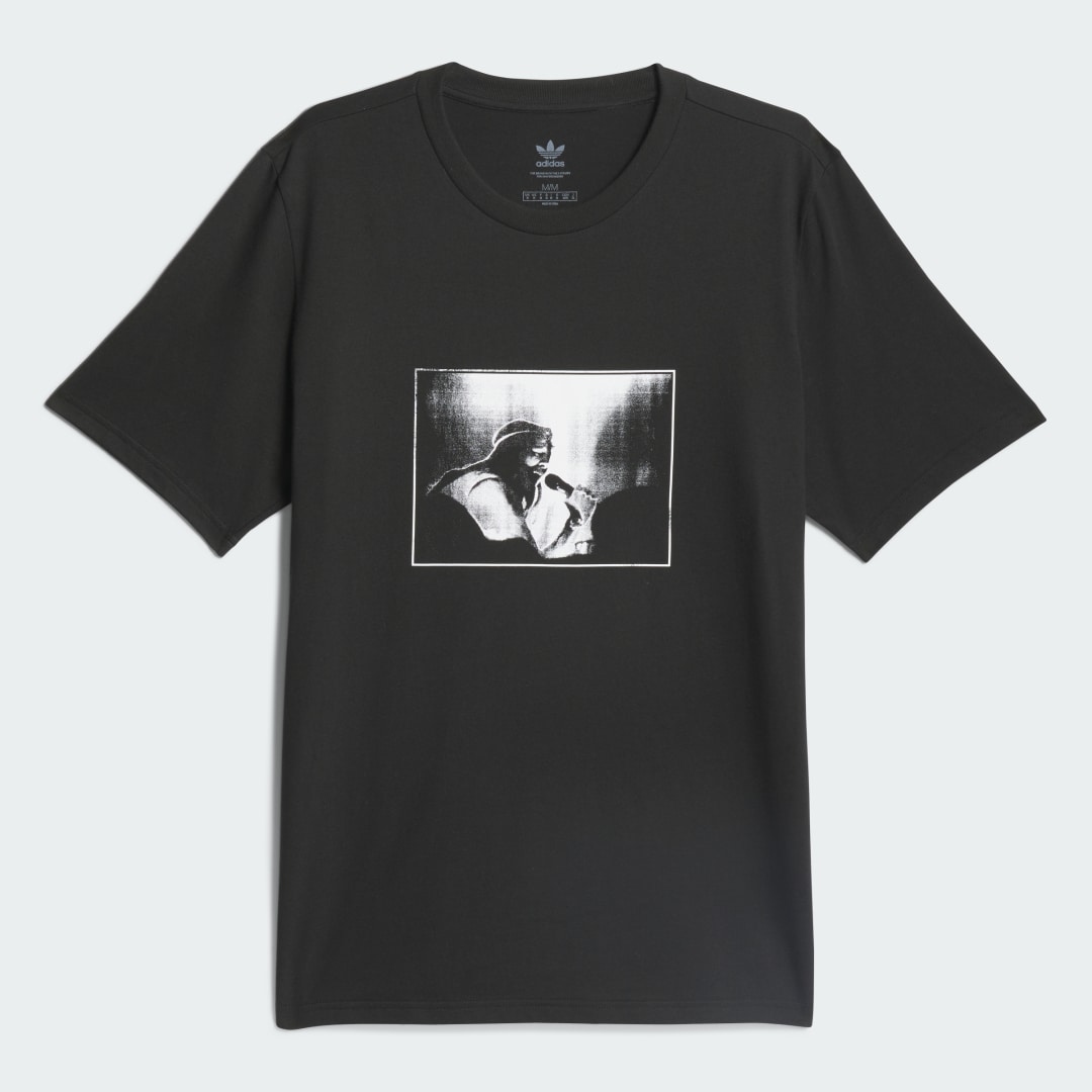 

adidas Playera Nora Manga Corta Estampada (Unisex) Unisex, Negro/blanco