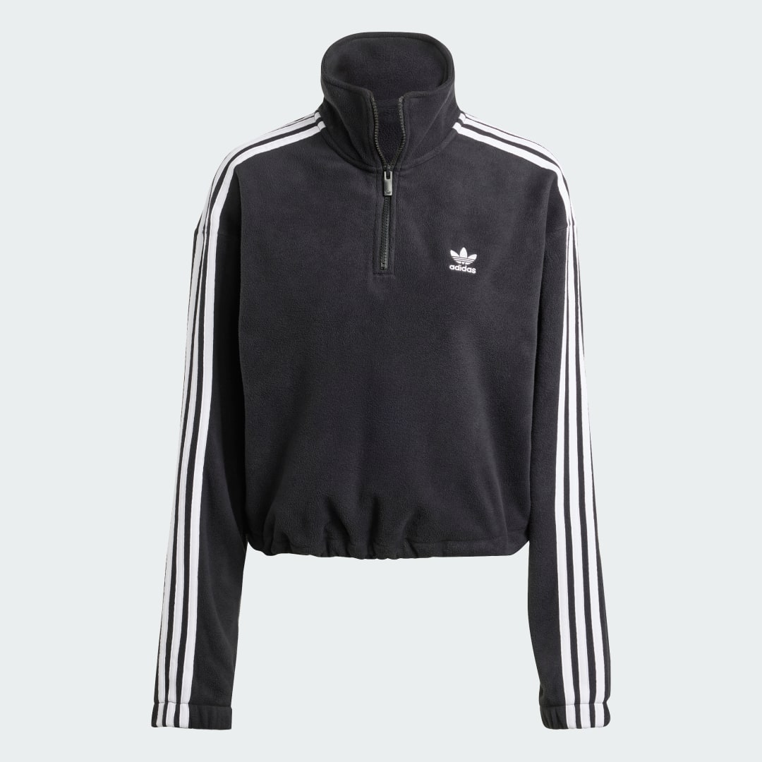 Adidas Polar Fleece Loose Sweatshirt met Halflange Rits
