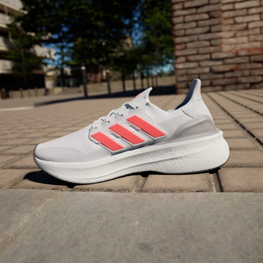 

adidas Tenis Ultraboost 5 Hombre, Blanco/solar rojo/halo plata