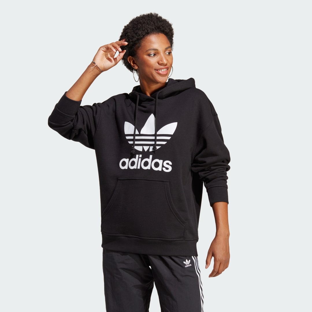 

adidas Polerón con Capucha Trifolio Polerón con Capucha Trifolio Mujer  - Mujer Originals, Negro
