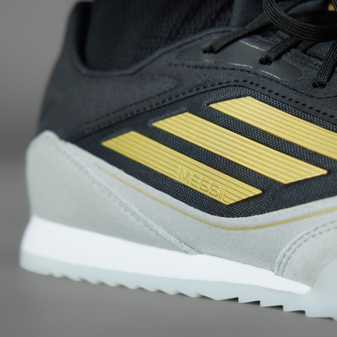 

adidas Calzado de Fútbol F50 Messi Freestyle Unisex, Negro/oro gris/clear onix