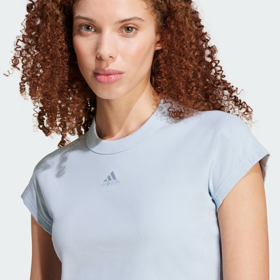 Adidas Lounge Ribbed Crop T-shirt