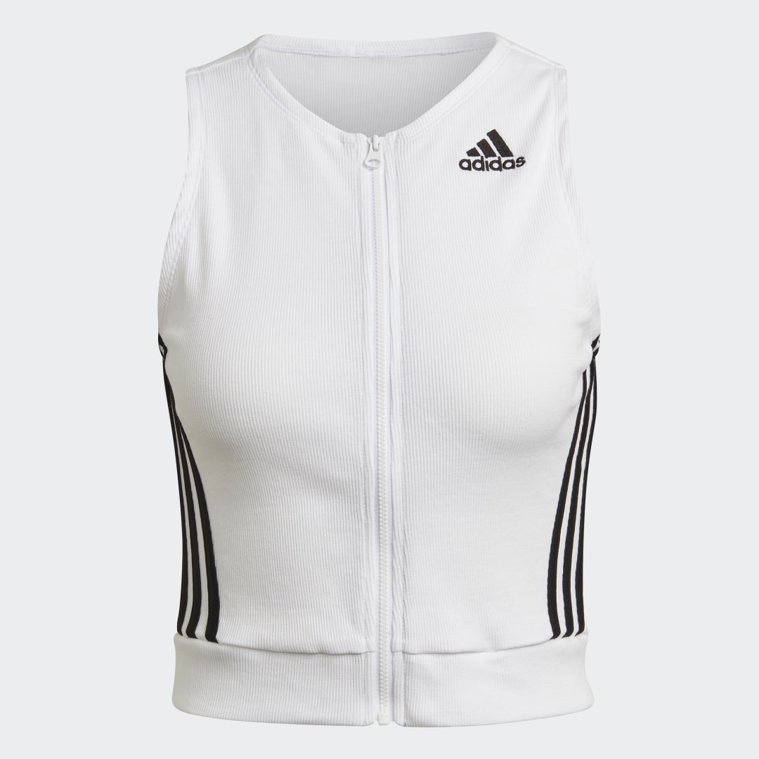 Белая спортивная майка adidas