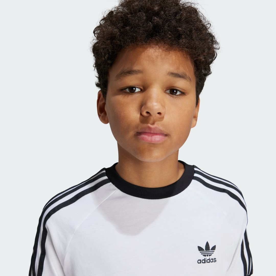 

adidas Camiseta Adicolor 3 Rayas Kids Niño, Blanco