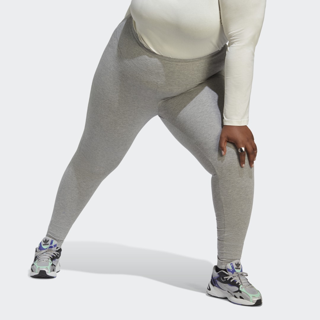 adidas Adicolor Essentials Leggings (Plus Size) Medium Grey Heather 1X Womens