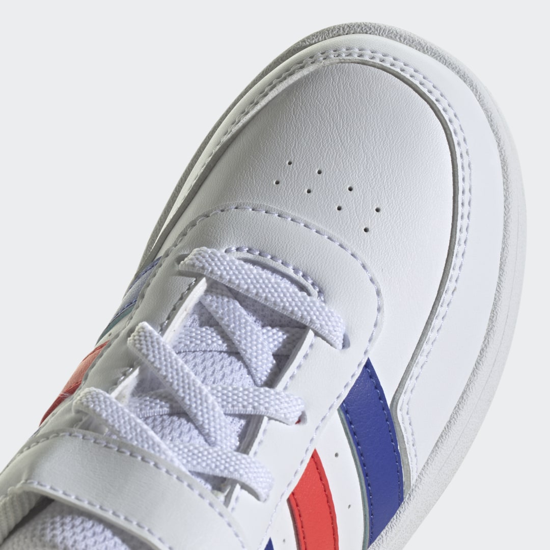 

adidas Tenis Breaknet Cordones Elásticos y Tira Ajustable de Cierre por Contacto Niño, Blanco/lucid azul/bright rojo