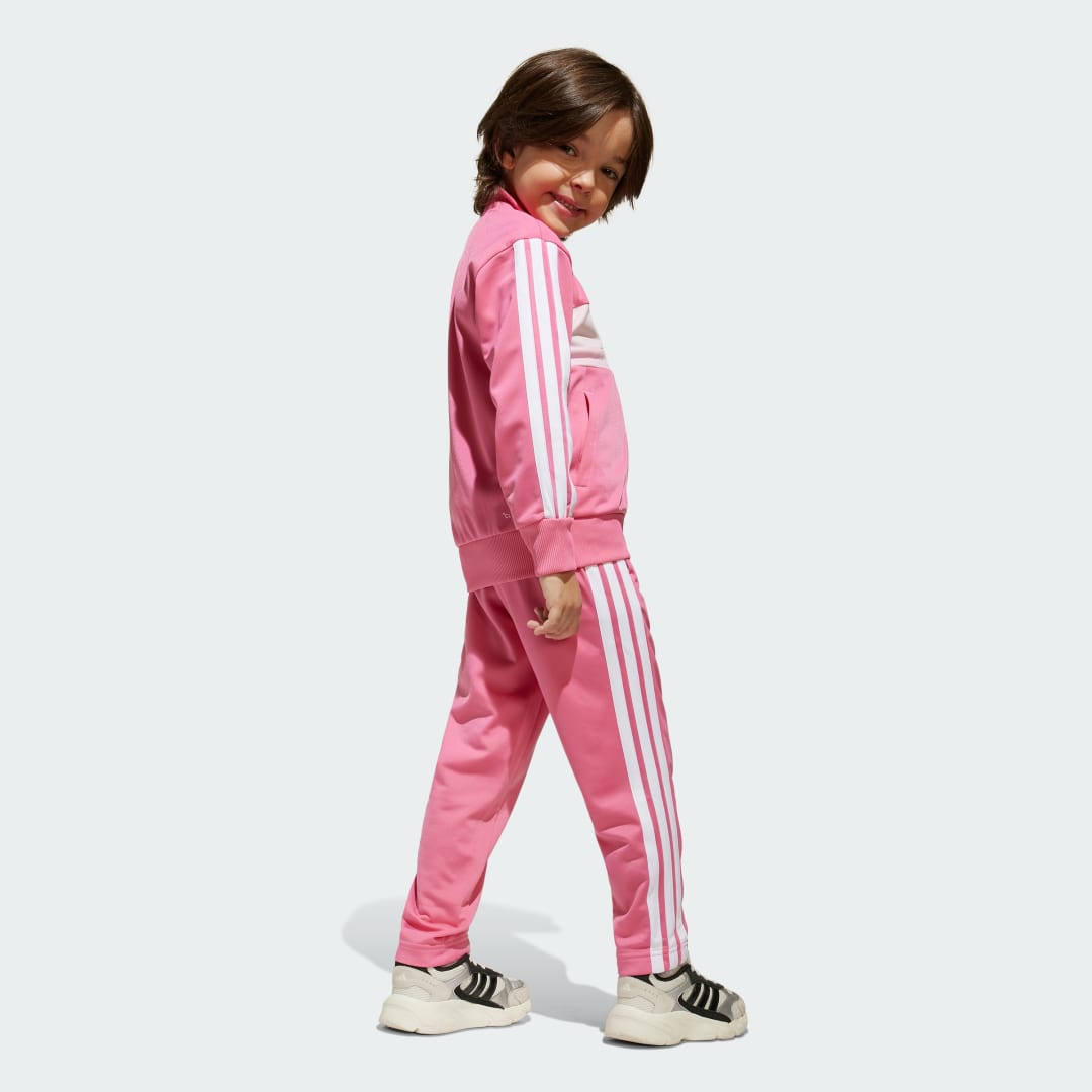 Thumbnail - Seasonal Essentials Tiberio 3-Streifen Tricot Kids Trainingsanzug