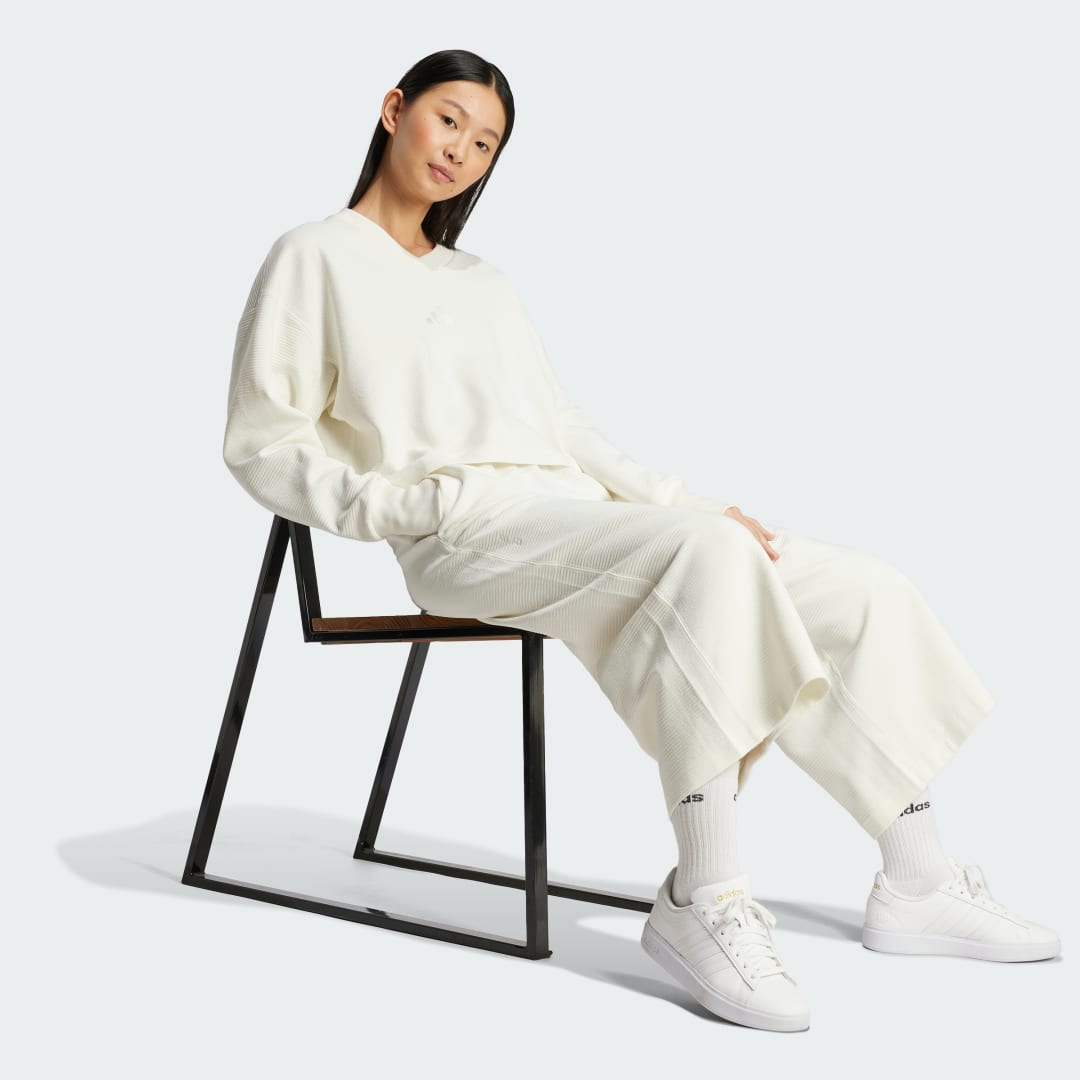 Adidas ALL SZN Ribbed V-Neck Sweatshirt