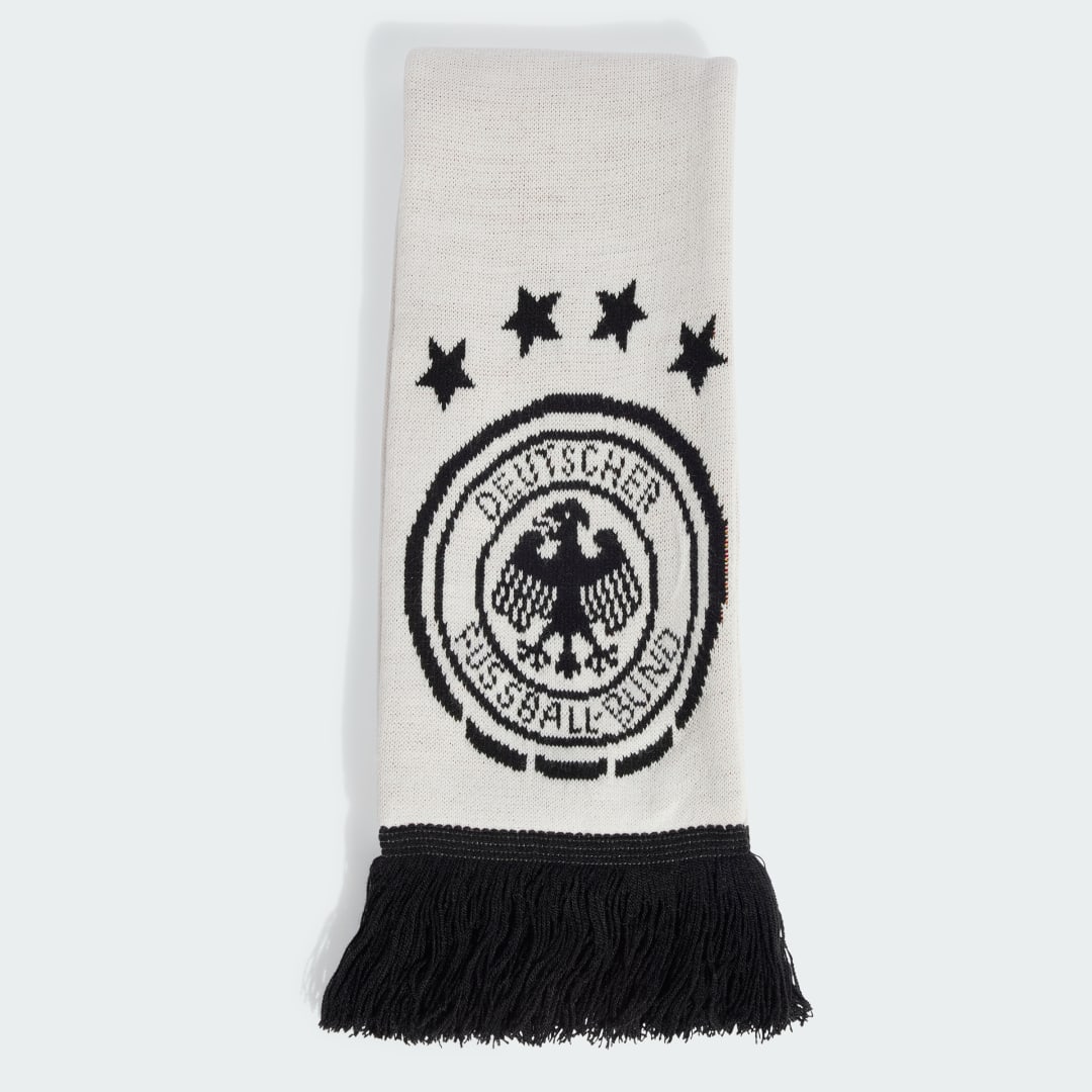 Image of adidas Germany Soccer Scarf White M/L - Soccer Scarves