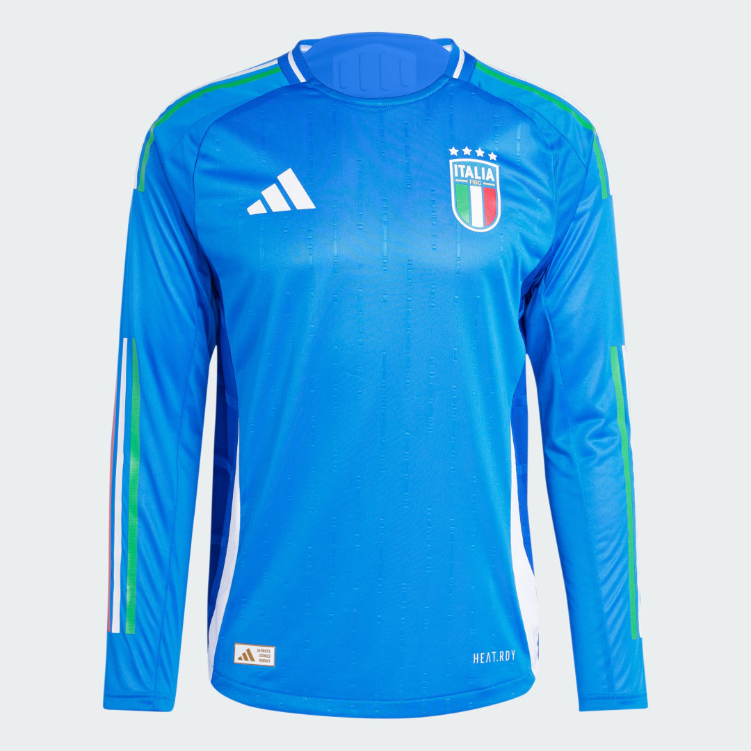 Adidas Performance Italië 24 Authentiek Thuisshirt met Lange Mouwen