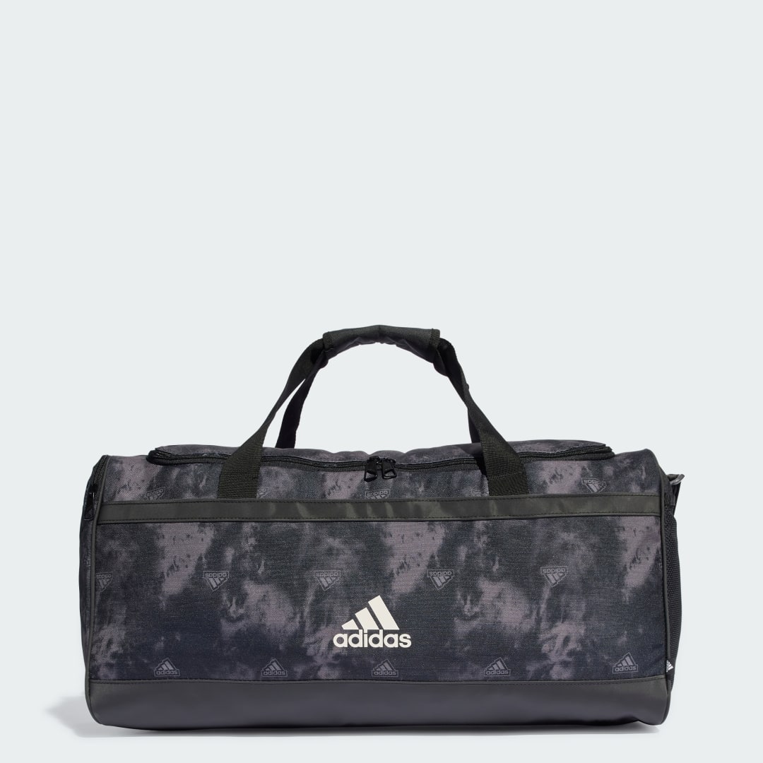 

adidas Maleta Deportiva Linear Estampada Mediana Unisex, Blanco