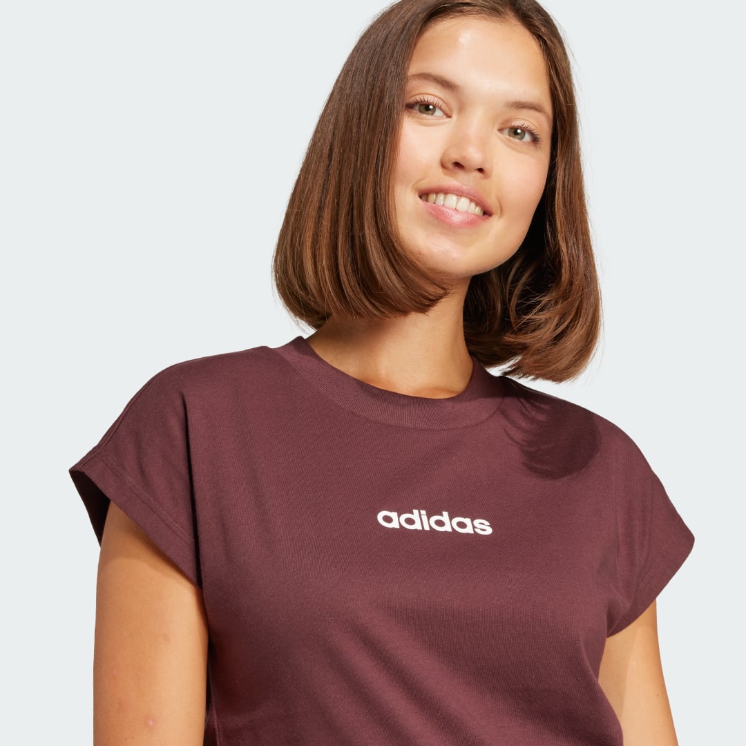 Adidas Essentials Linear Katoenen T-shirt