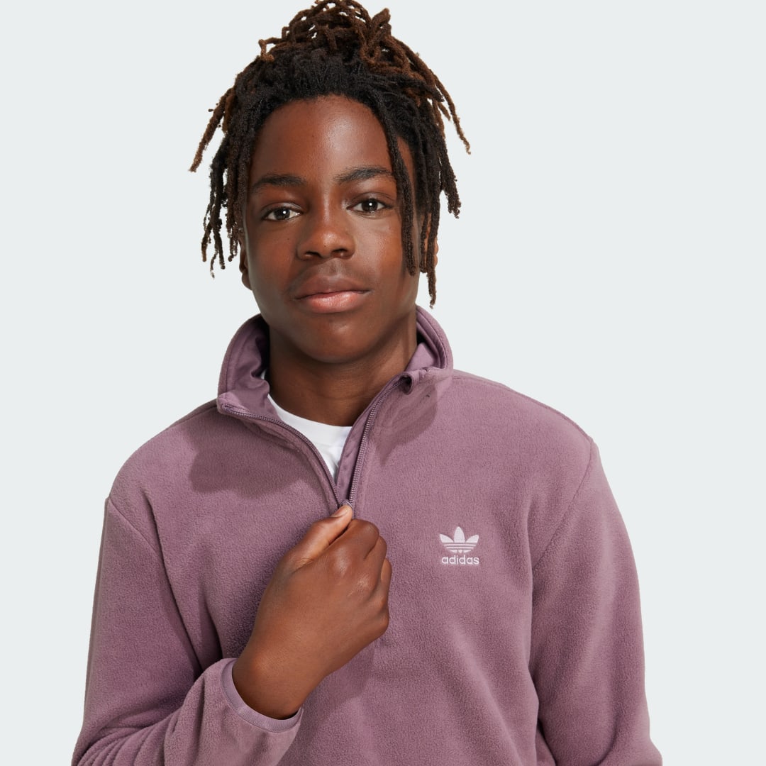 Adidas Polar Fleece Sweatshirt met Halflange Rits Kids