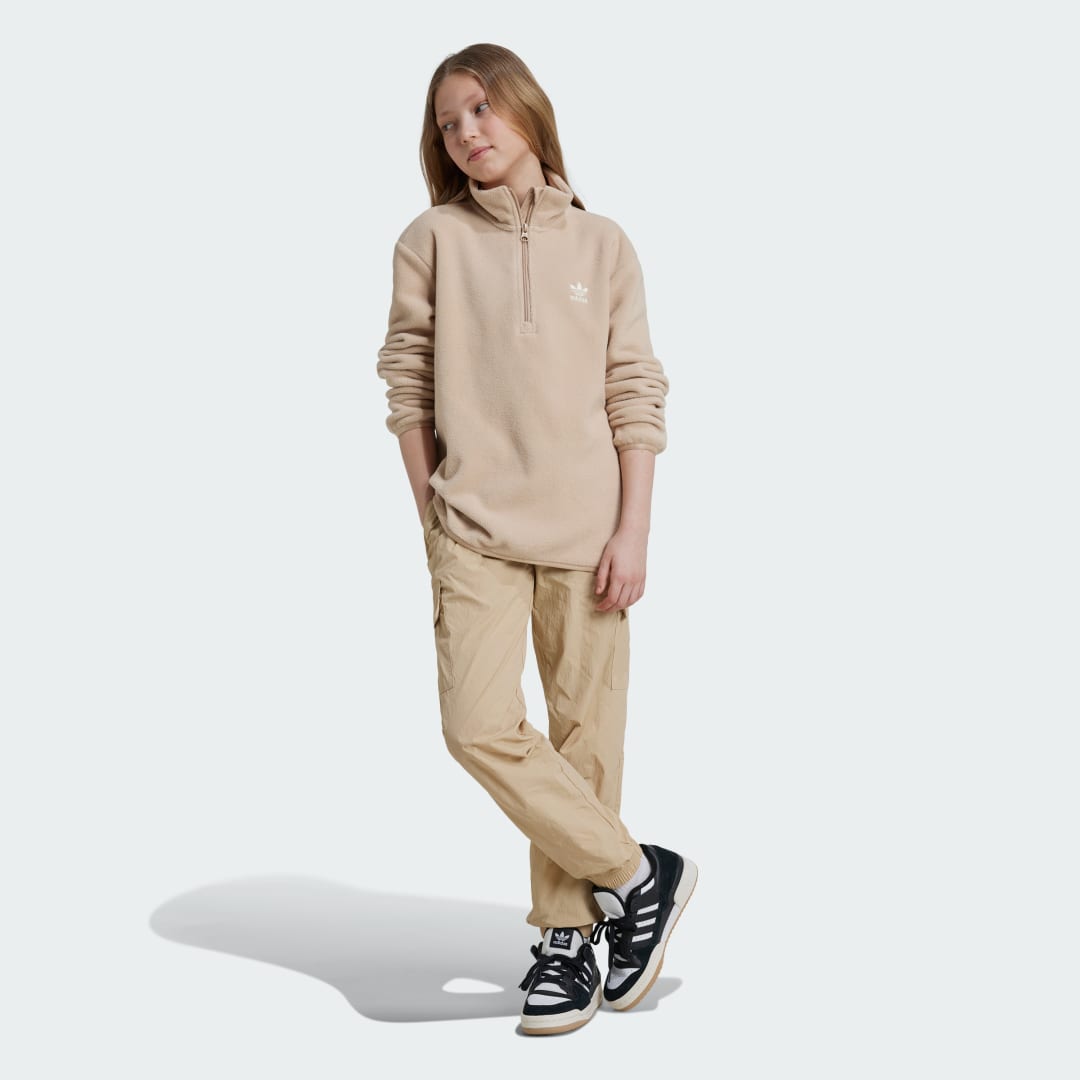 Adidas Polar Fleece Sweatshirt met Halflange Rits Kids