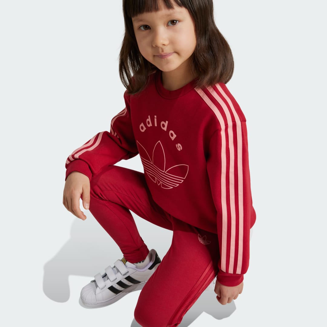 

adidas Conjunto Mallas Crew Estampadas Kids Niño, Team victory rojo/semi rosa spark