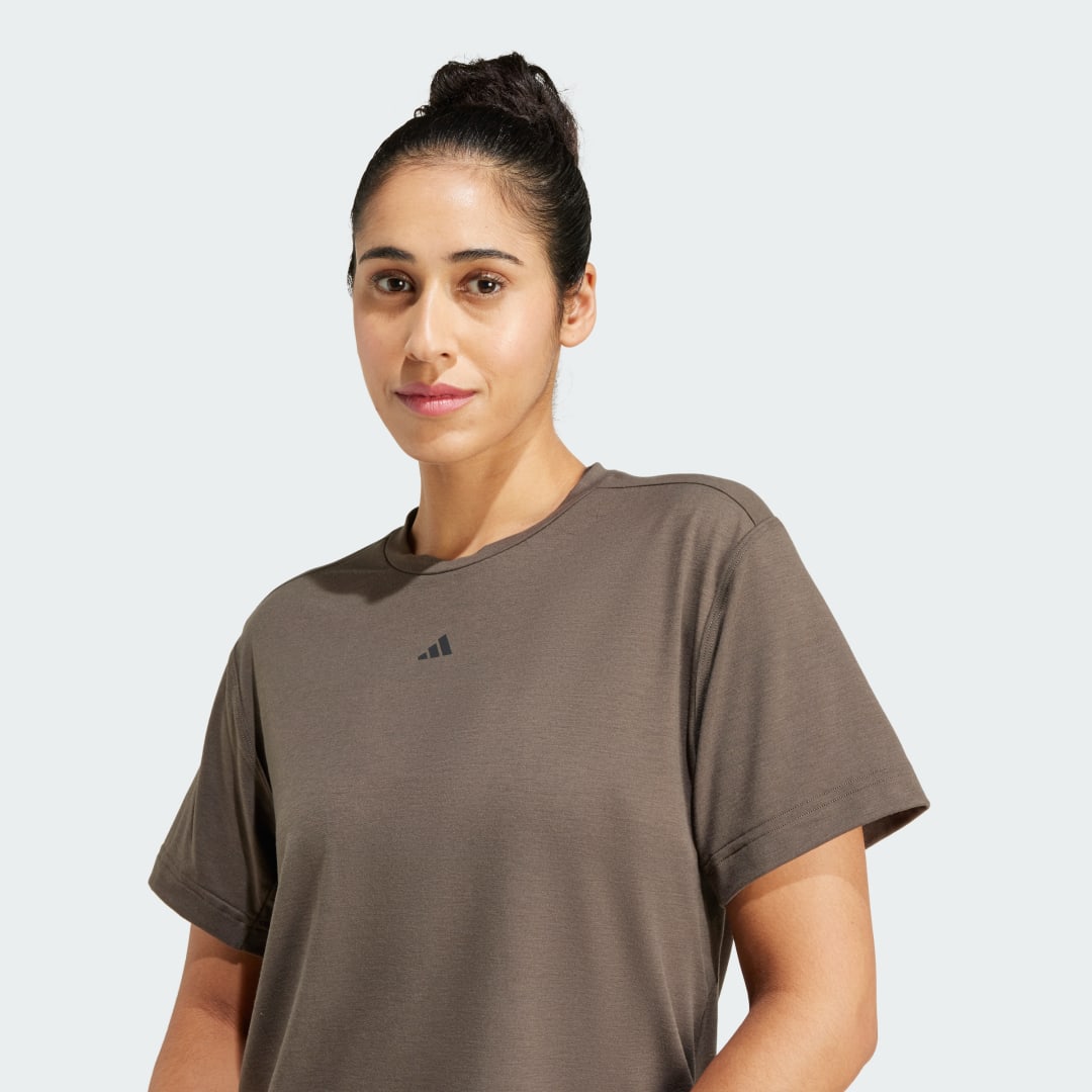 Adidas Power Back-Cutout 3-Stripes T-shirt
