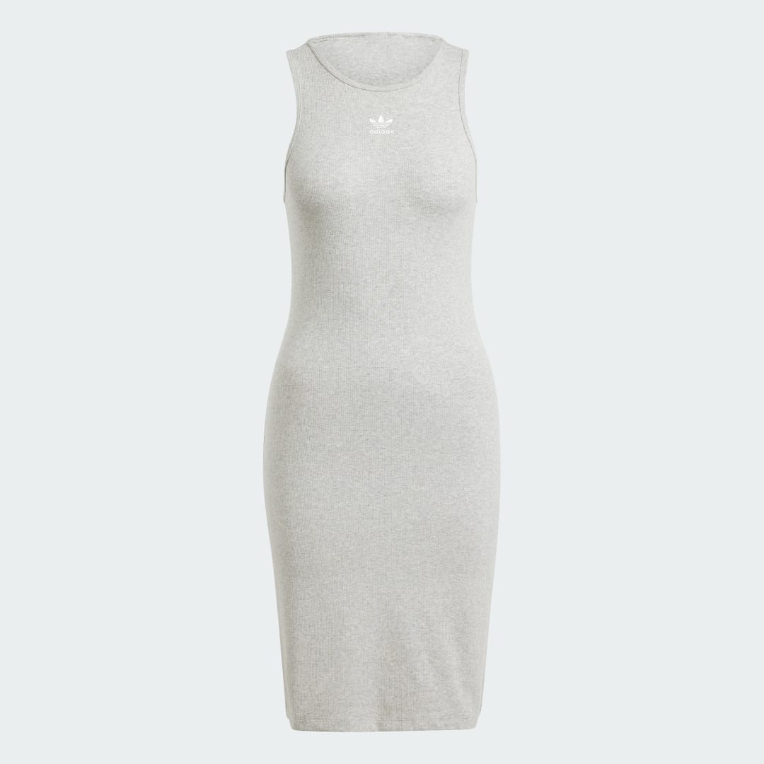 

adidas Vestido Sin Mangas Essentials Rib Mujer, Medium gris gris