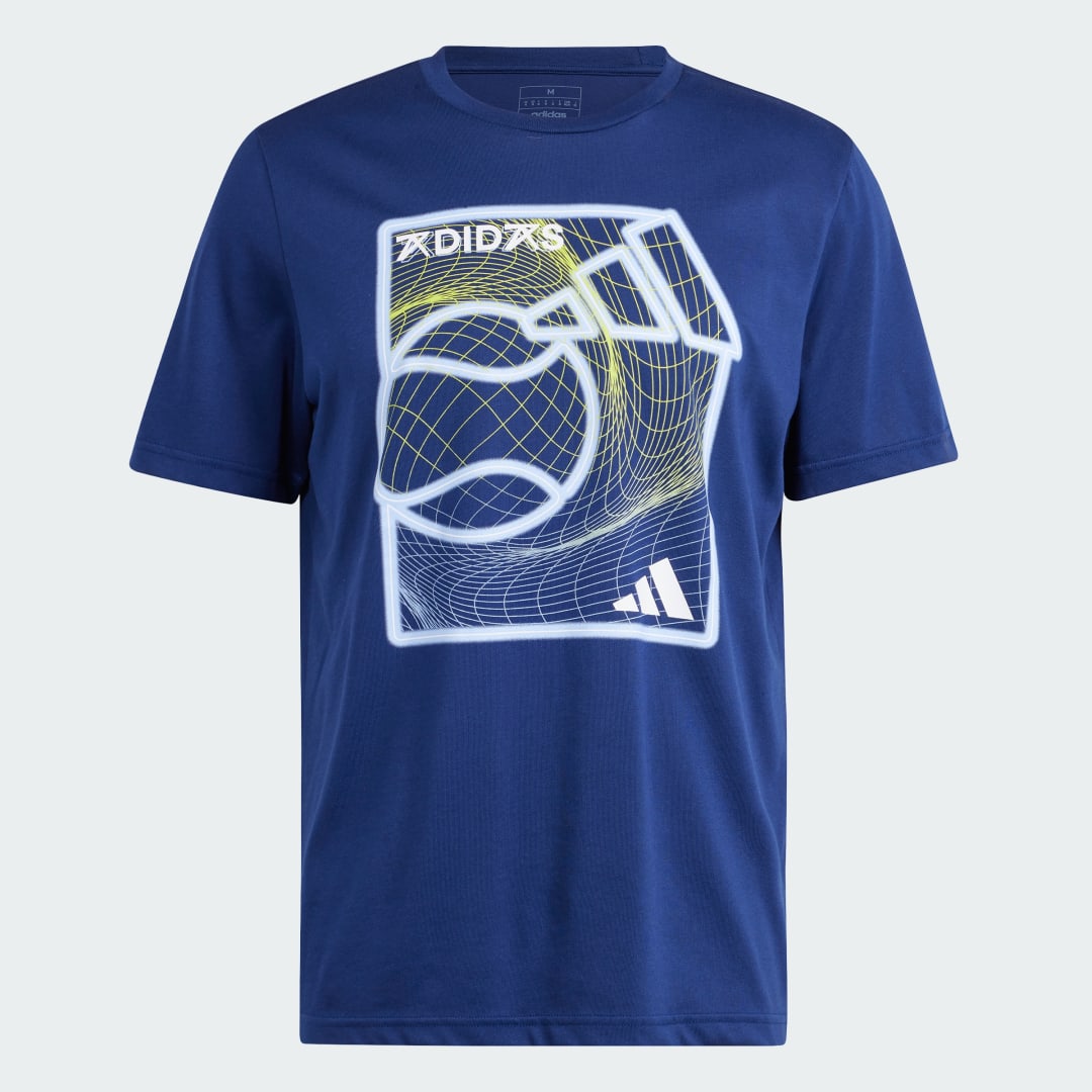 

adidas Playera de Tenis Play Aeroready Estampada Hombre, Dark azul