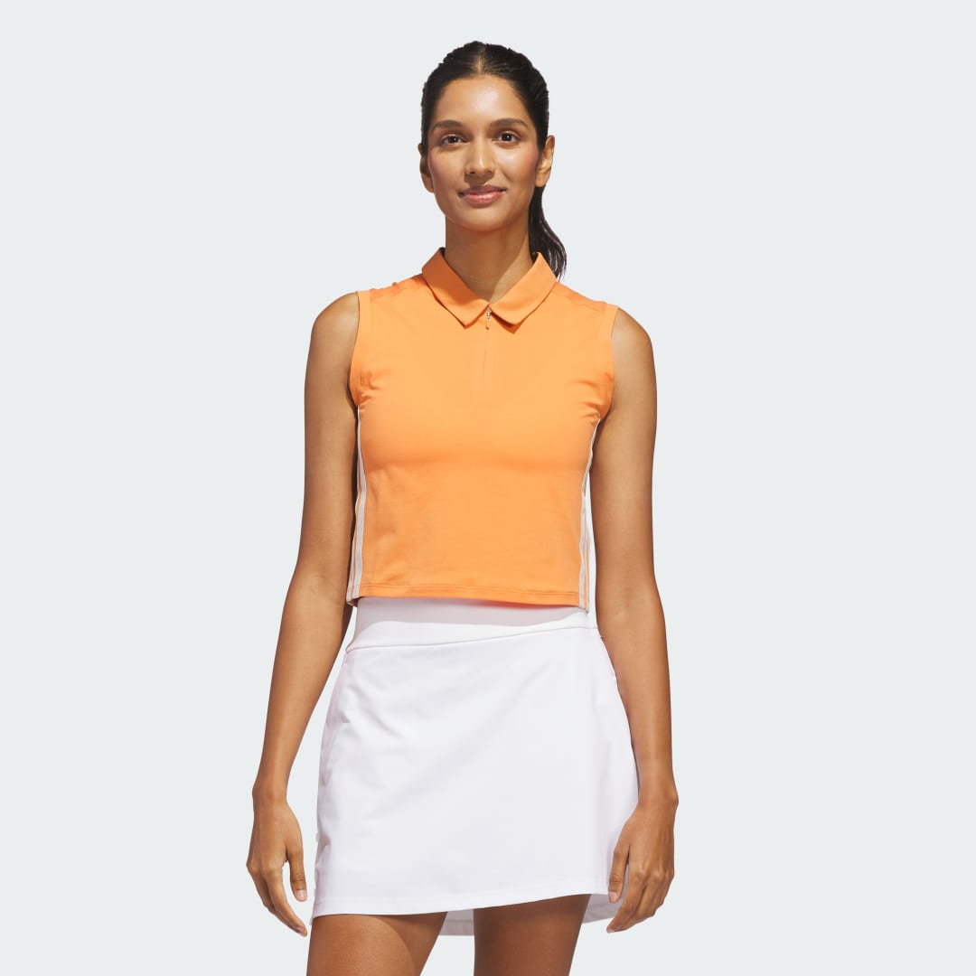 BEYOND CROP TWISTKNIT POLO SHIRT