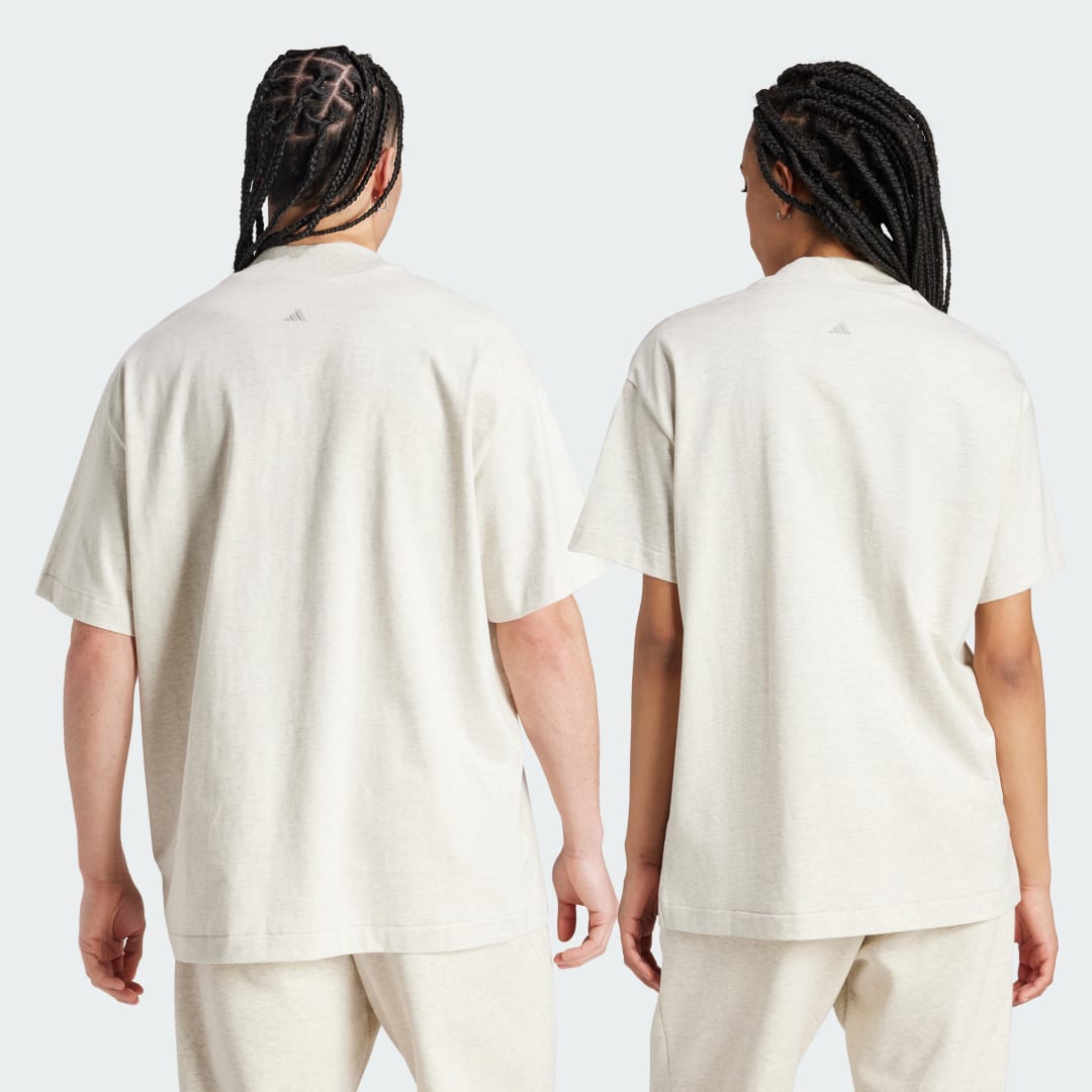 

adidas Playera Adidas Basketball 001_ Unisex, Crema blanco mel.