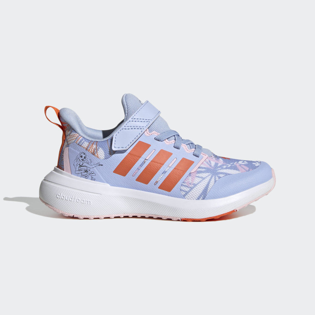 Adidas Fortarun kindersneaker oranje, blauw en wit