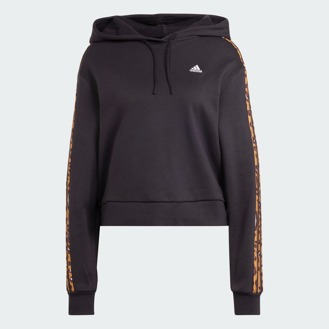 Adidas Sportswear Essentials 3-Stripes Animal Print Relaxed Hoodie