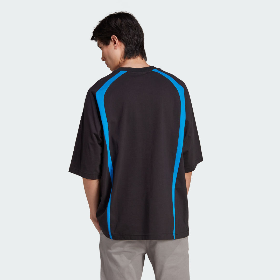 Adidas Iconische Retro T shirt voor Mannen Black Heren Kledingwinkel