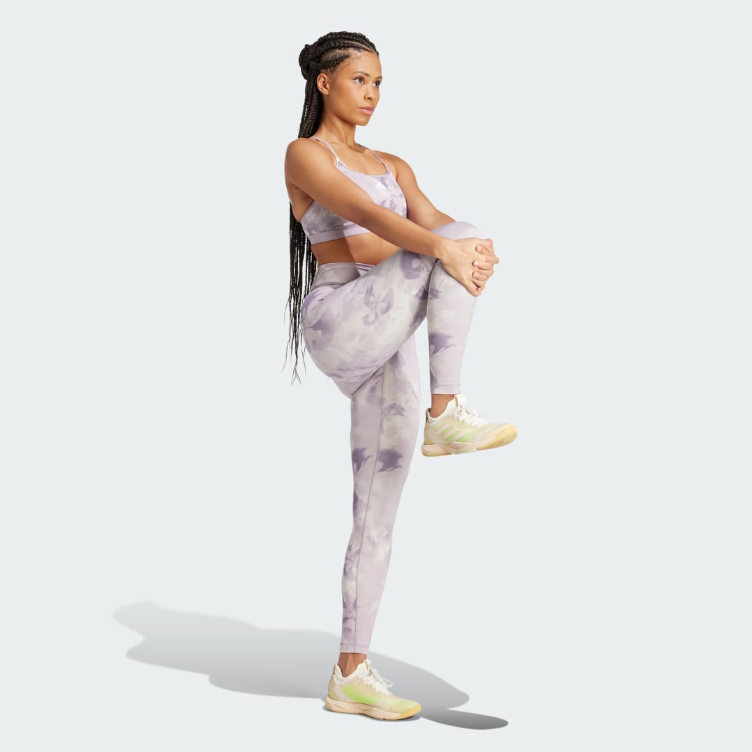 Brassière de training imprimé floral tie-dye Aeroreact Essentials Maintien léger