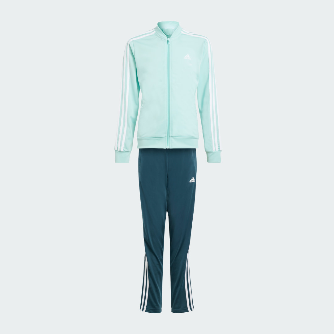 

adidas Conjunto Essentials 3 Franjas Niño, Semi flash aqua/blanco