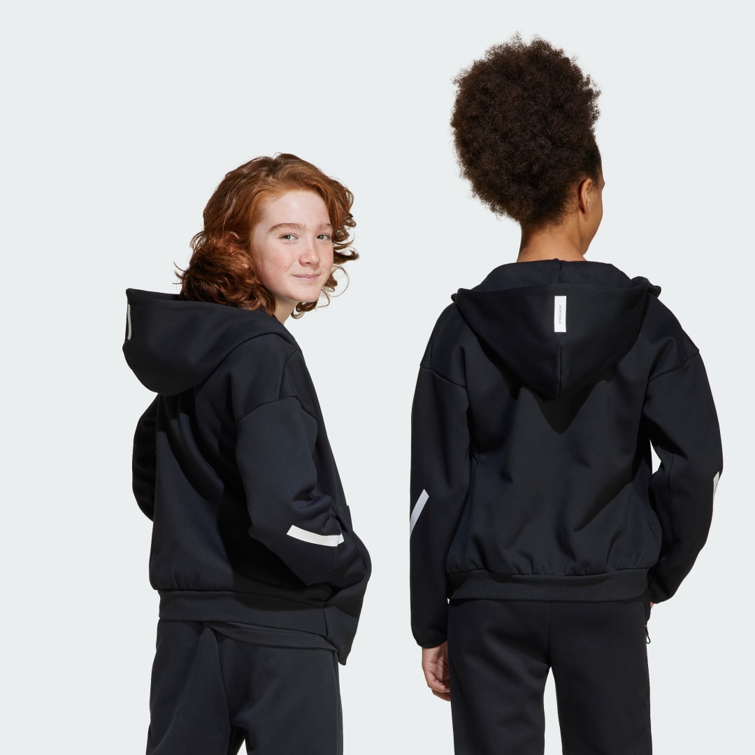 Adidas Z.N.E. Trainingsjack met Capuchon en Lange Rits Kids