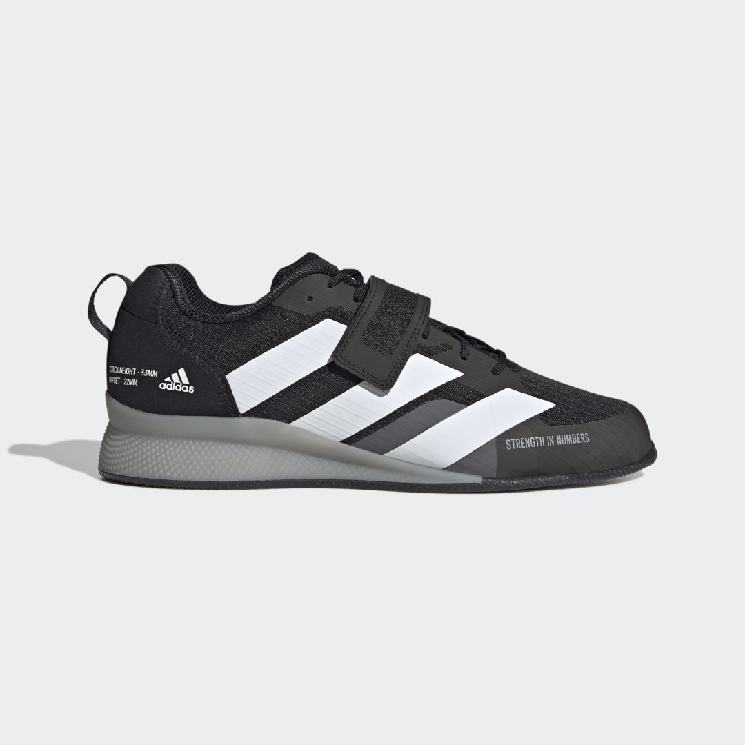 Image of adidas Adipower Weightlifting 3 Shoes Black M 9.5 / W 10.5 - Unisex Weightlifting Athletic & Sneakers