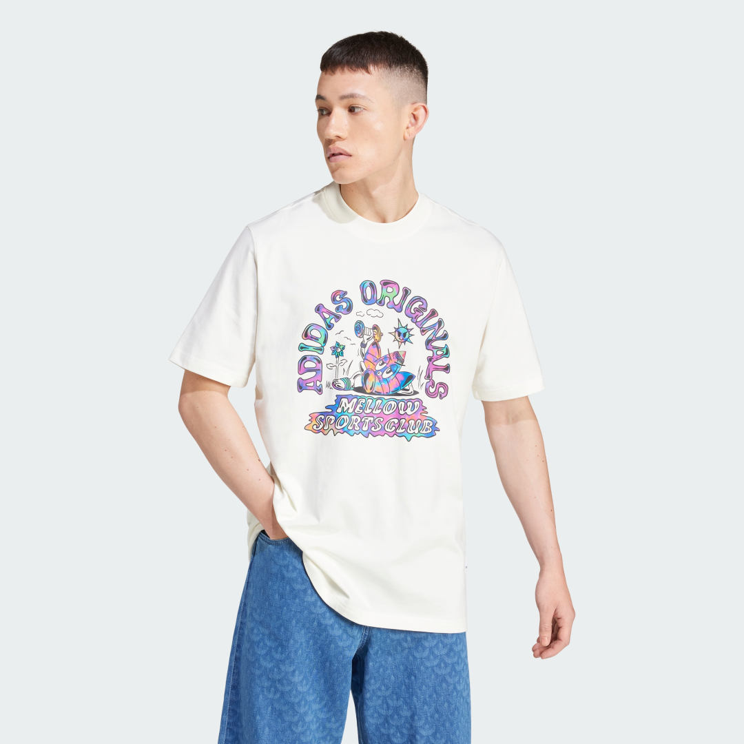 

adidas Playera Tie-dyed Manga Corta Hombre, Off blanco