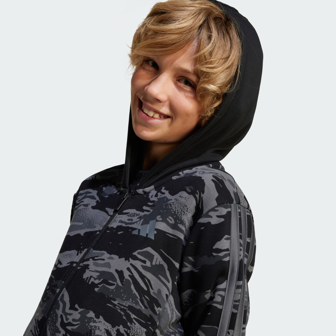 Adidas Seasonal Essentials Camo Ritshoodie Kids