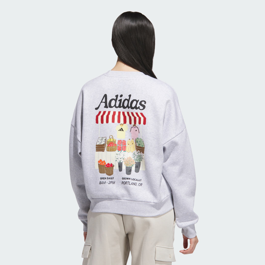 Sweat shirt adidas W farmmkt swt EU - vue 2