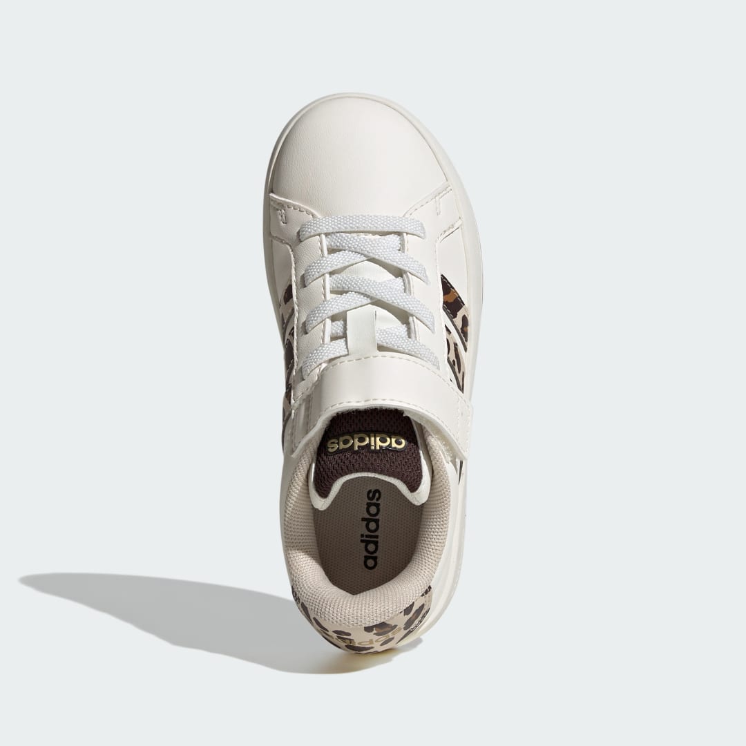 Adidas Grand Court sneaker Core White / Crystal Linen / Aurora Coffee