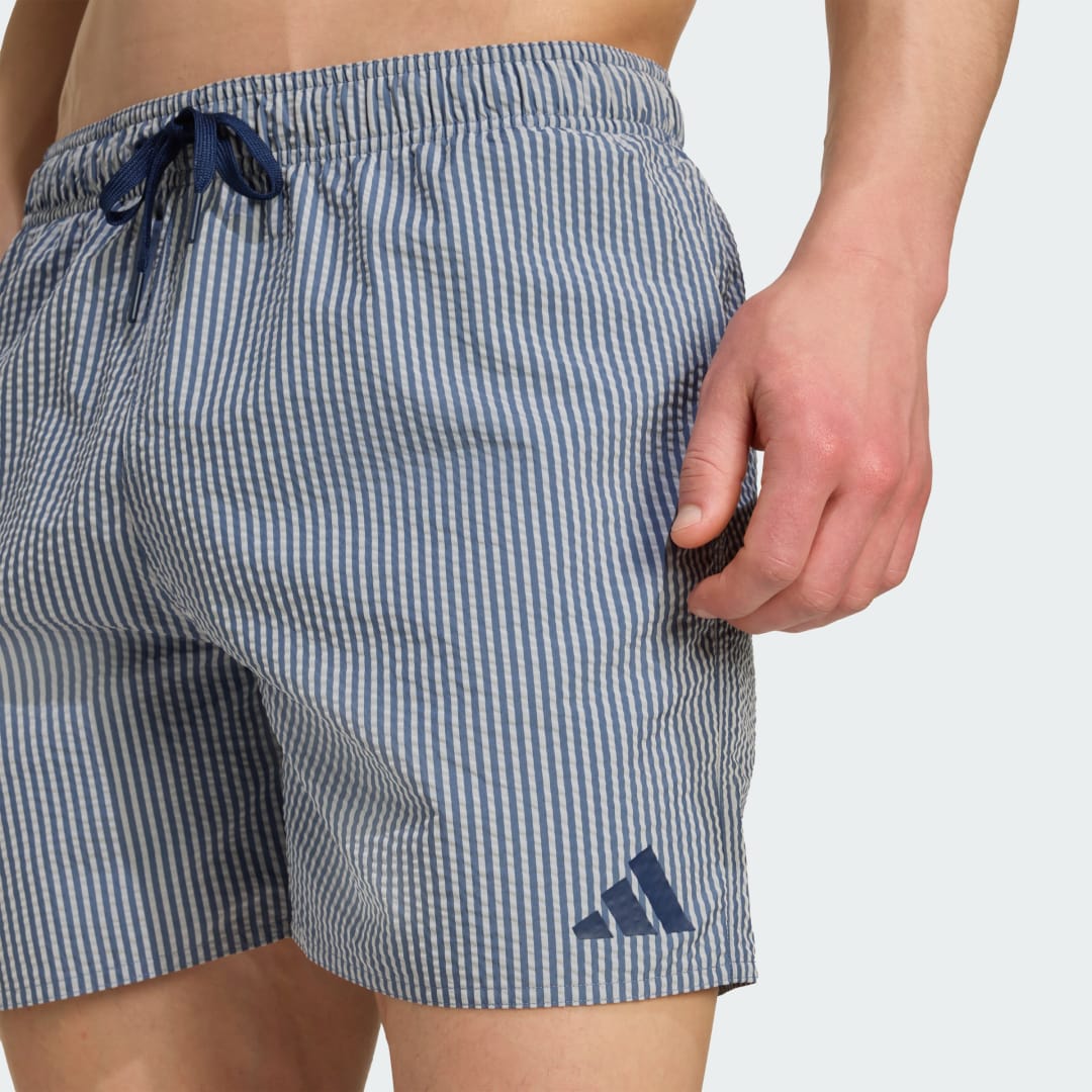 Adidas Seersucker Stripy Zwemshort 5-Inch