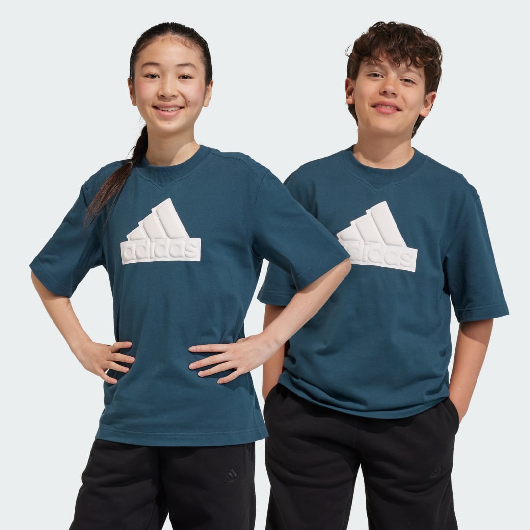 

adidas Playera Future Icons Logo Piqué Niño, Arctic night/blanco