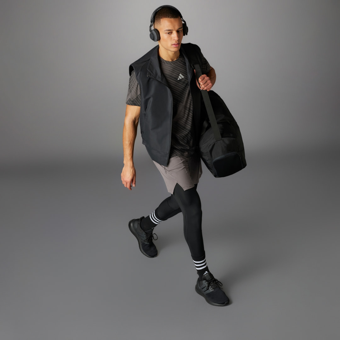 

adidas Playera Designed for Training Hiit Workout Heat.RDY Estampada Hombre, Charcoal/negro