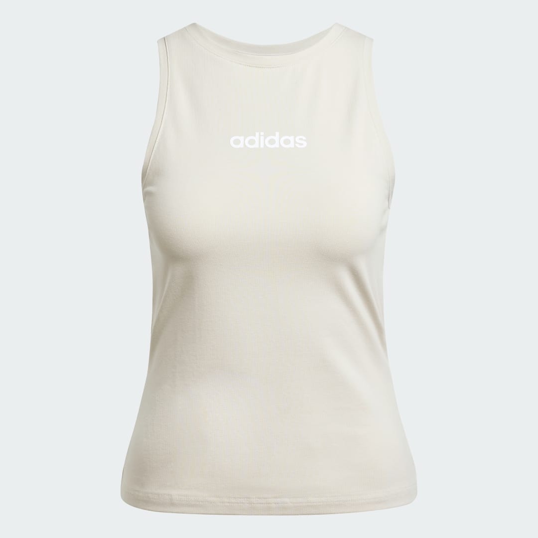 Adidas Essentials Linear Slim-Fit Katoenen Tanktop