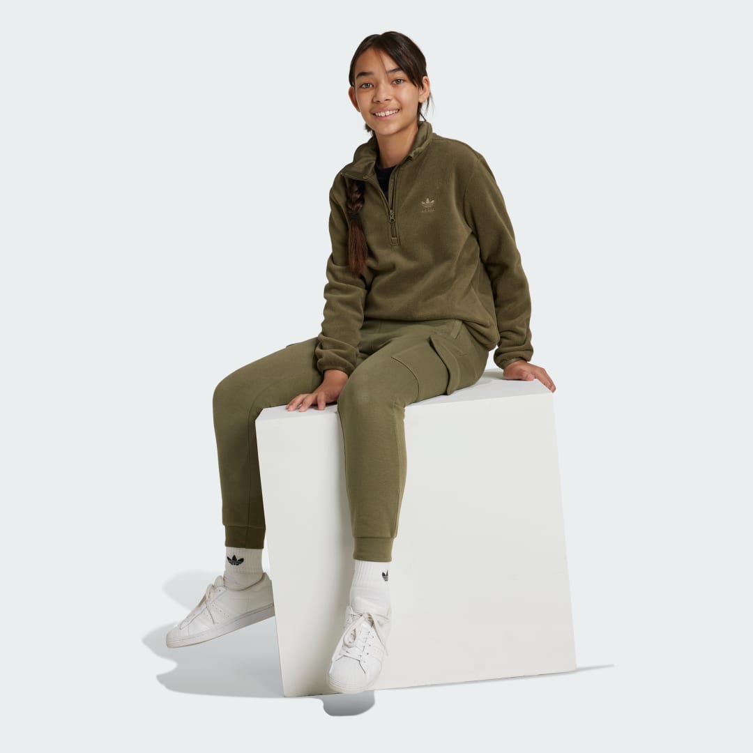 Adidas Polar Fleece Sweatshirt met Halflange Rits Kids