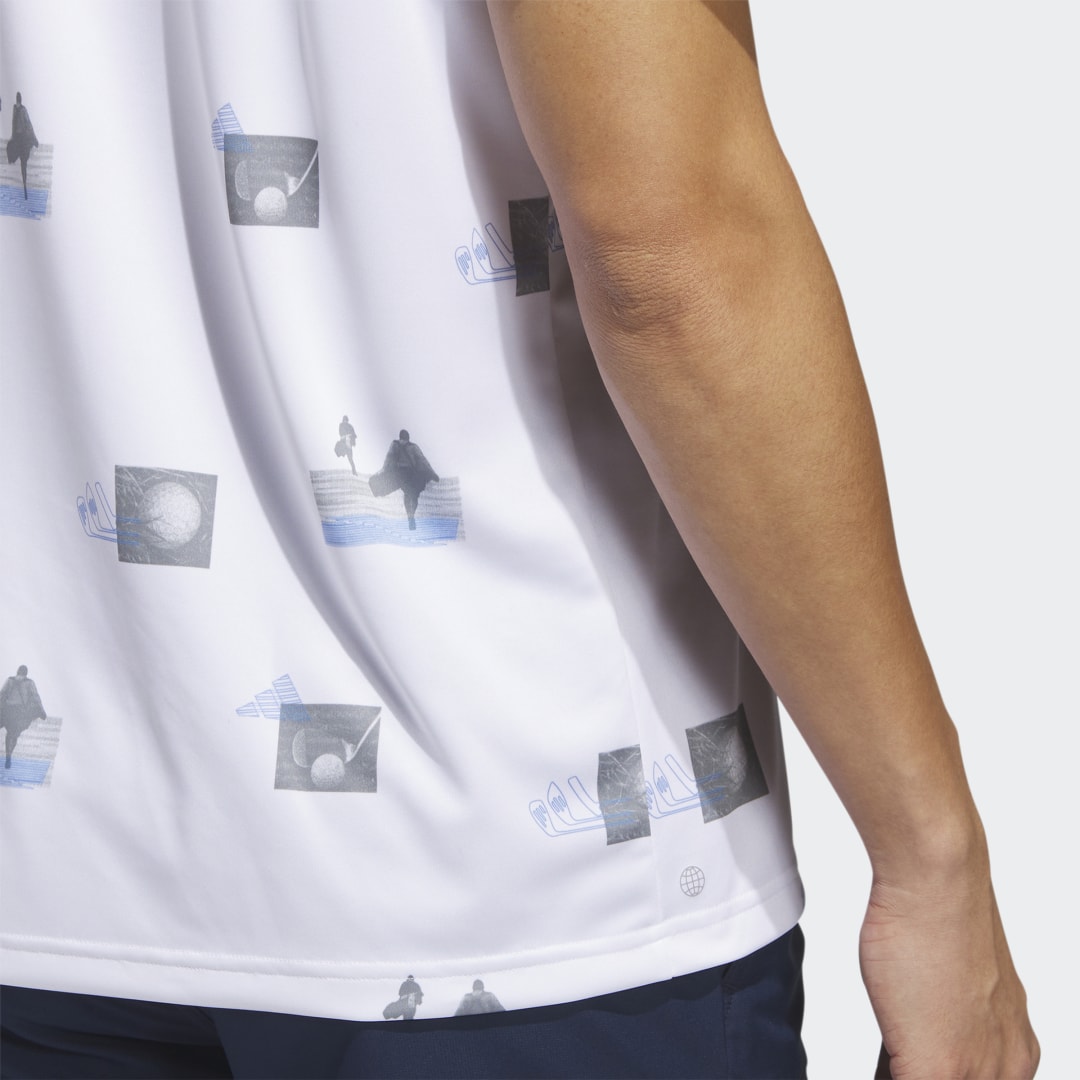 Adidas Allover-Print Golf Polo Shirt