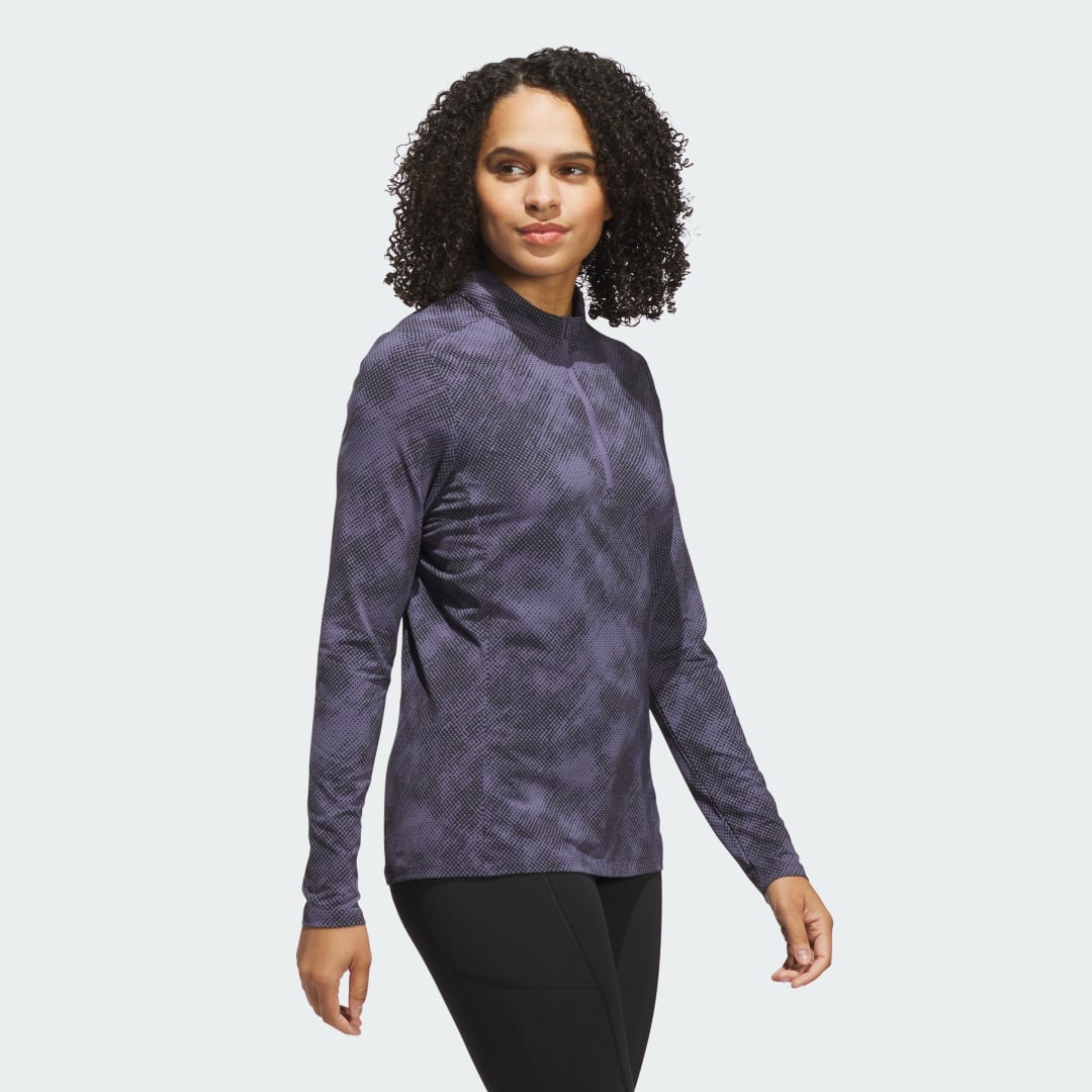 Ultimate365 Printed Quarter Zip Mock Neck Top - vue 3