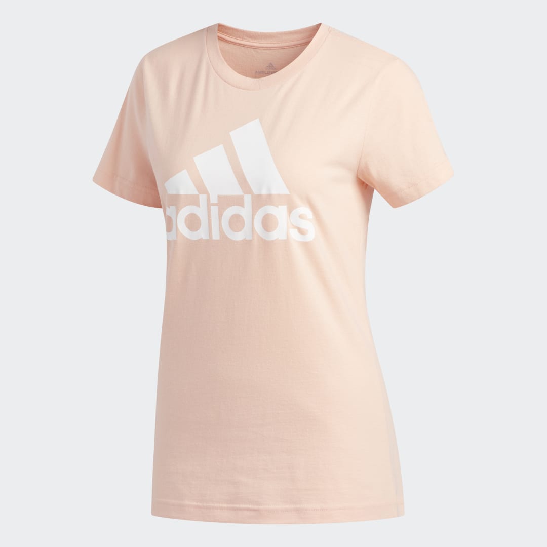 adidas Badge of Sport Tee Glow Pink XL Womens