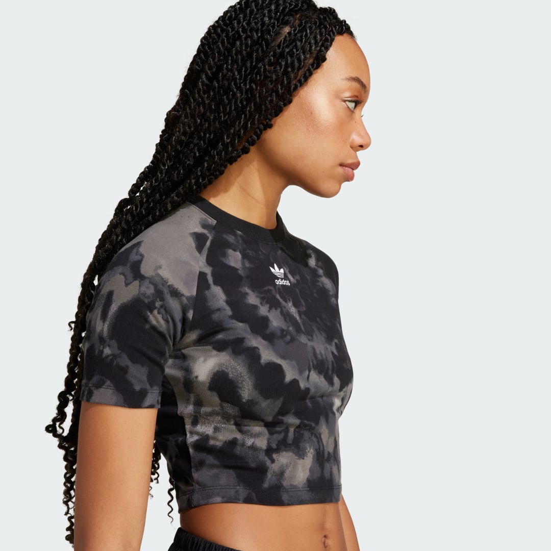 

adidas Playera Tie-dye Bebé Mujer, Negro/multicolor