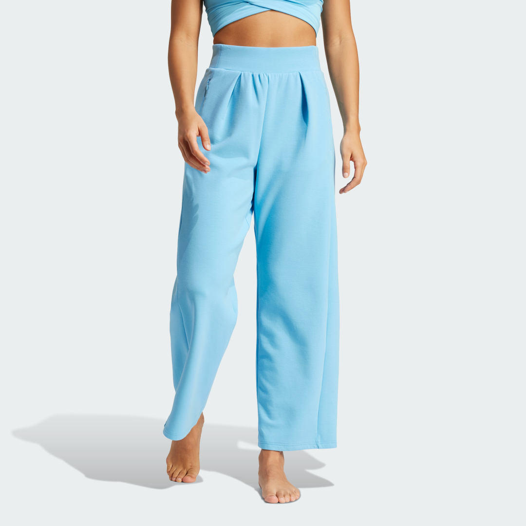 Image of adidas Yoga Pants Semi Blue Burst XS - Women Yoga Pants