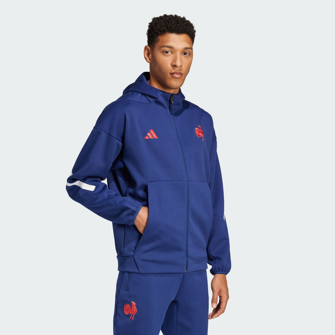 Veste de survêtement zippée à capuche Z.N.E. Travel Équipe de France - vue 3