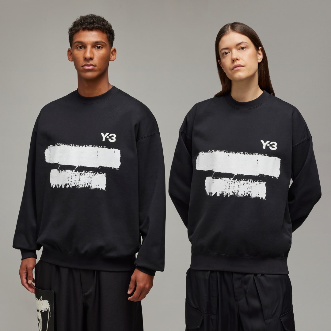 Y-3 Katoenen sweatshirt met voorprint Black Heren