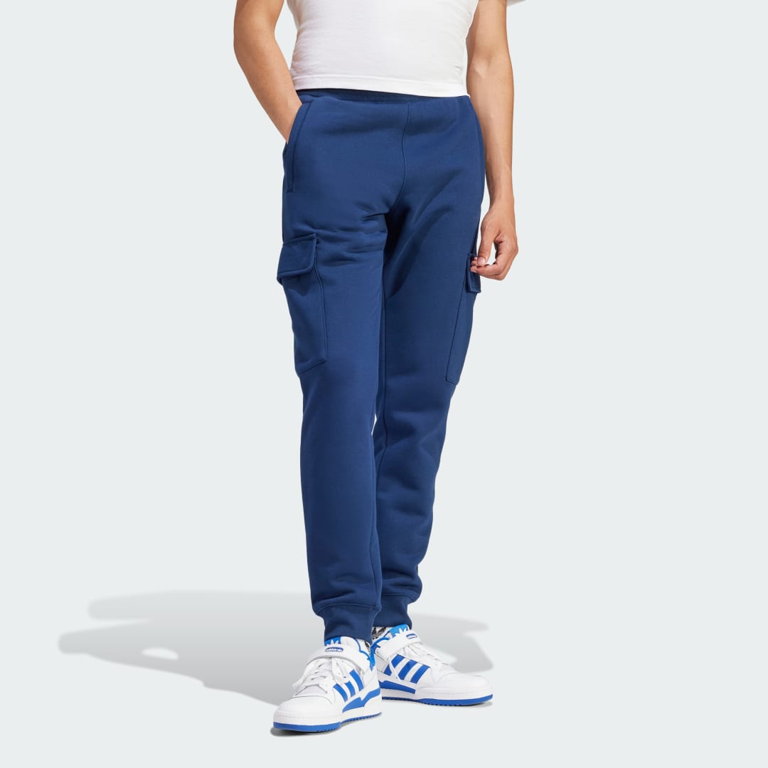 Image of adidas Trefoil Essentials Cargo Pants Blue XSTP - Men Lifestyle Pants