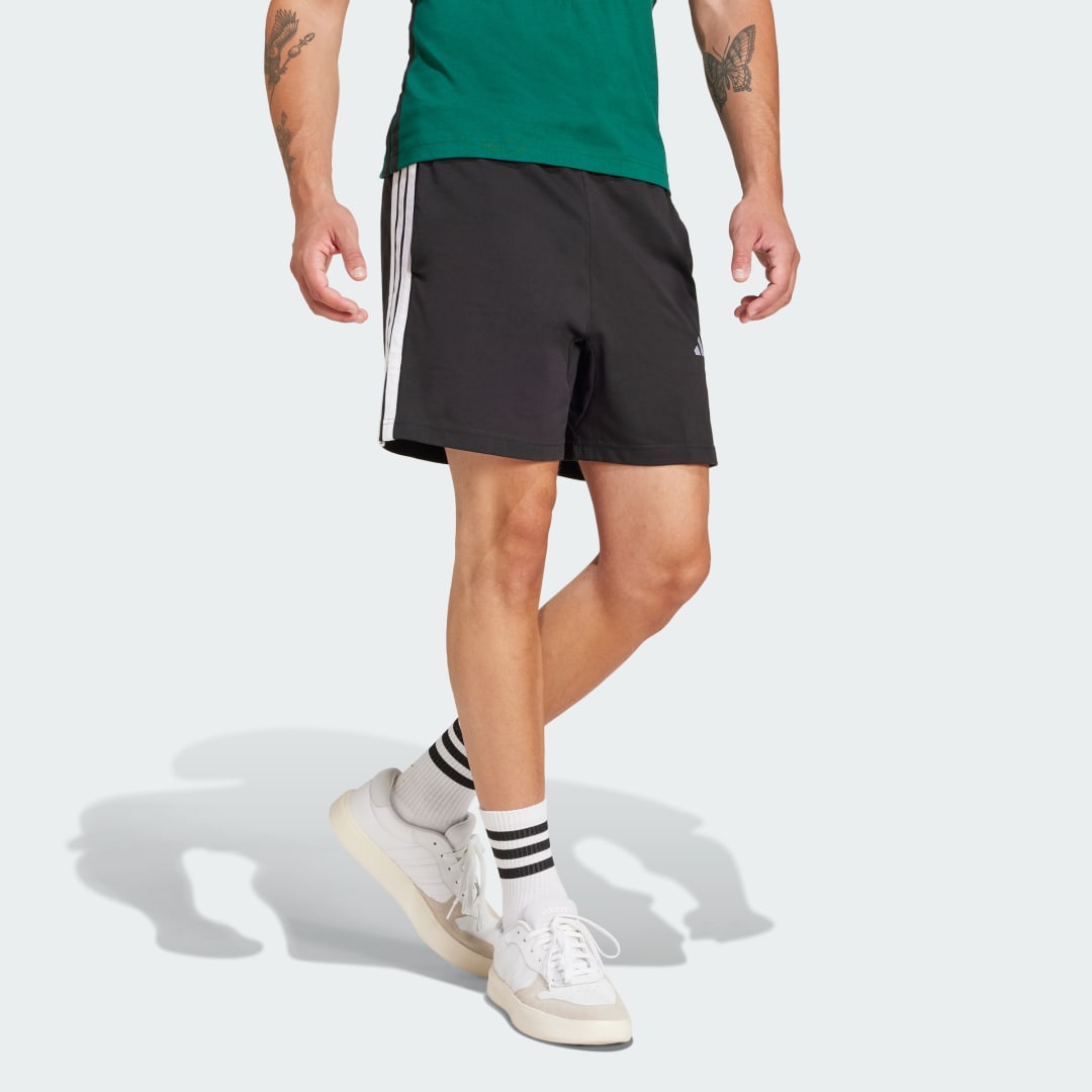 Thumbnail - Essentials 3-Streifen Single Jersey 7-Inch Shorts