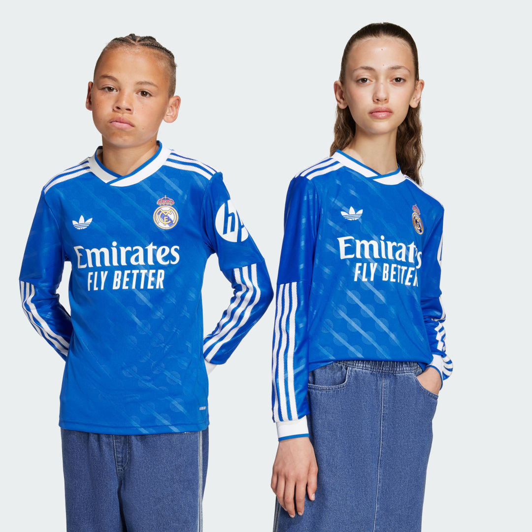 Adidas Real Madrid 25 26 Derde Thuisshirt met Lange Mouwen Kids